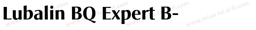 Lubalin BQ Expert B字体转换